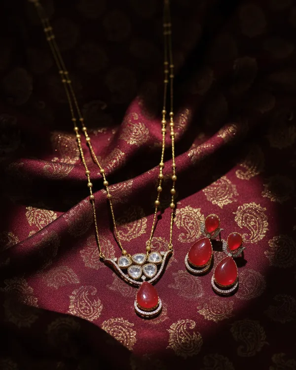 Red_Stone_Necklace_Set_For_Women